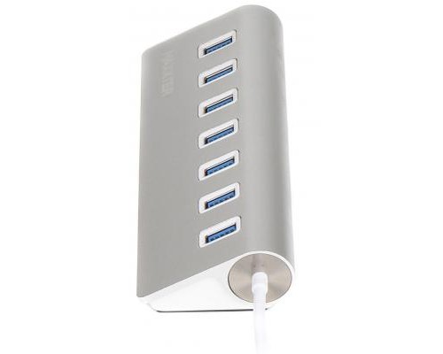 Концентратор Maxxter USB 3.0 Type-A 7 ports silver (HU3A-7P-01)
