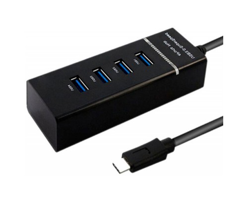 Концентратор Maiwo USB Type-C to 4х USB3.0 cable 29 cm (KH303)