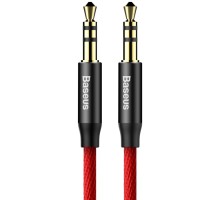 Кабель мультимедійний Jack 3.5mm Yiven M30 M/M 1m red-black Baseus (CAM30-B91)