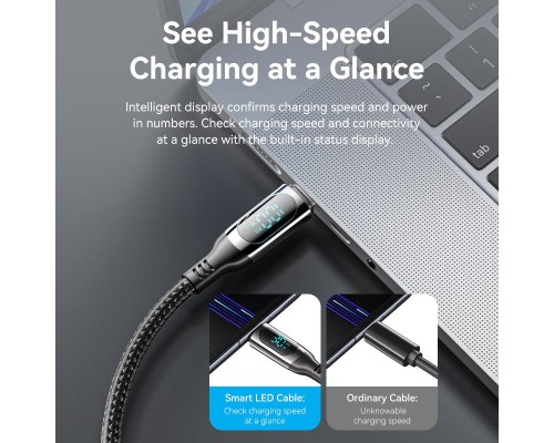 Дата кабель USB-C to USB-C 1.2m USB3.1 100W Display Zinc Alloy Vention (TAYBAV)