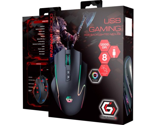 Мишка Gembird Ragnar RX300 USB RGB Black (MUSG-RAGNAR-RX300)