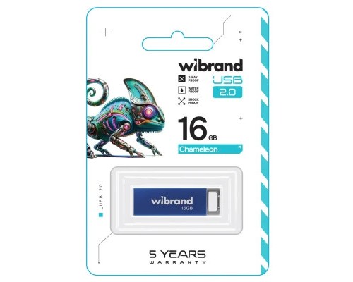 USB флеш накопичувач Wibrand 16GB Chameleon Blue USB 2.0 (WI2.0/CH16U6U)