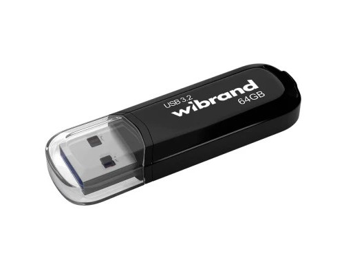 USB флеш накопичувач Wibrand 64GB Marten Black USB 3.2 Gen 1 (USB 3.0) (WI3.2/MA64P10B)