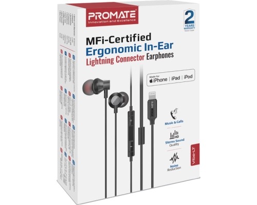 Навушники Promate Vibe-LT Black (vibe-lt.black)