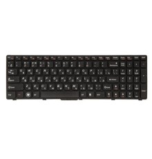 Клавіатура ноутбука PowerPlant Lenovo B570, B590, V570 черный, черный фрейм (KB311538)