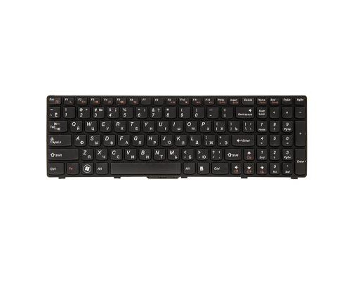 Клавіатура ноутбука PowerPlant Lenovo B570, B590, V570 черный, черный фрейм (KB311538)