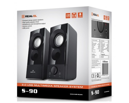 Акустична система REAL-EL S-90 Black
