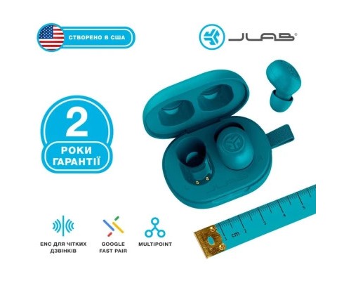 Навушники Jlab JBuds Mini Aqua Teal (IEUEBJBMINIRAQUA124)