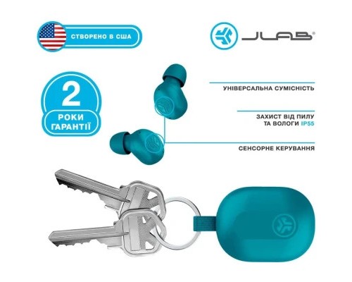 Навушники Jlab JBuds Mini Aqua Teal (IEUEBJBMINIRAQUA124)