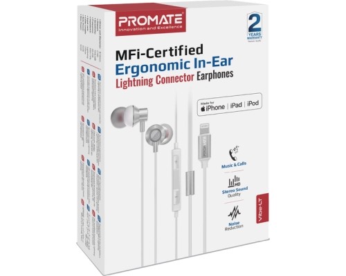 Навушники Promate Vibe-LT White (vibe-lt.white)