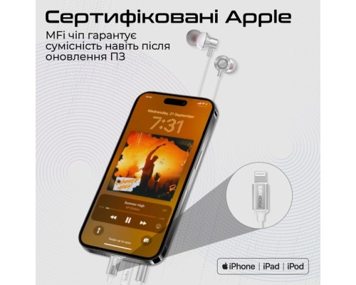 Навушники Promate Vibe-LT White (vibe-lt.white)