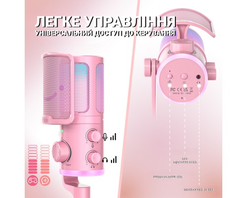 Мікрофон Fifine AM6P USB Pink (AM6P)