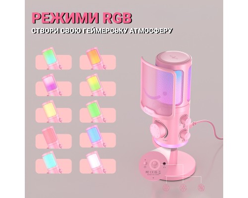 Мікрофон Fifine AM6P USB Pink (AM6P)
