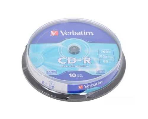 Диск CD Verbatim CD-R 700Mb 52x Cake box 10шт Extra (43437)