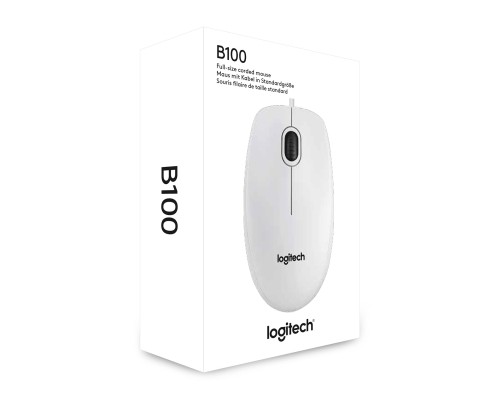 Мишка Logitech B100 White (910-003360)