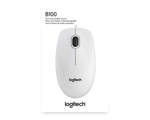 Мишка Logitech B100 White (910-003360)