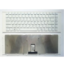 Клавіатура ноутбука Sony VPC-EG Series белая с белой рамкой RU (A43254)