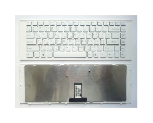Клавіатура ноутбука Sony VPC-EG Series белая с белой рамкой RU (A43254)