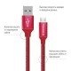 Дата кабель USB 2.0 AM to Micro 5P 2.0m red ColorWay (CW-CBUM009-RD)