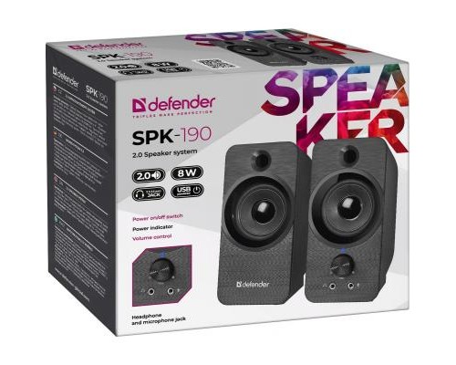 Акустична система Defender SPK-190 Black (65190)