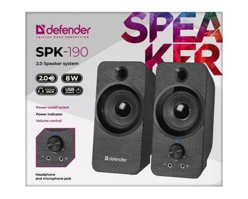 Акустична система Defender SPK-190 Black (65190)