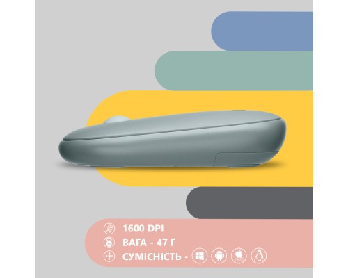 Мишка 2E MF300 Silent Wireless/Bluetooth Ashen Green (2E-MF300WGN)
