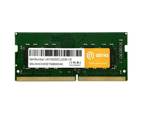 Модуль пам'яті для ноутбука SoDIMM DDR4 8GB 3200 MHz ATRIA (UAT43200CL22SK1/8)