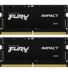 Модуль пам'яті для ноутбука SoDIMM DDR5 32GB (2x16GB) 6400 MHz Impact Kingston Fury (ex.HyperX) (KF564S38IBK2-32)
