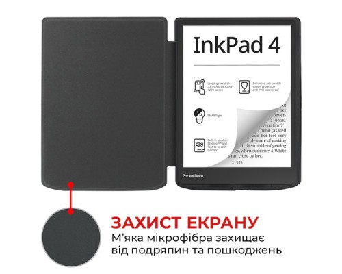 Чохол до електронної книги AirOn Premium PocketBook InkPad Color 2/InkPad 4 black (6946795850193)