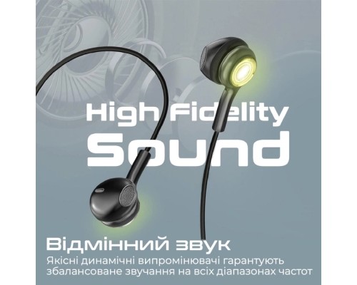 Навушники Promate LumiBuds-C Black (lumibuds-c.black)