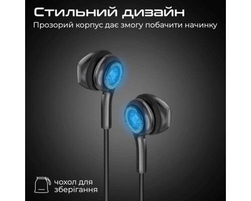 Навушники Promate LumiBuds-C Black (lumibuds-c.black)