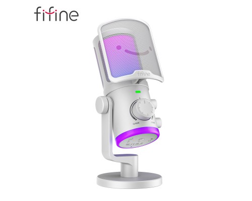Мікрофон Fifine AM6W USB White (AM6W)