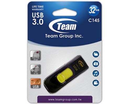USB флеш накопичувач Team 32GB C145 Yellow USB 3.0 (TC145332GY01)