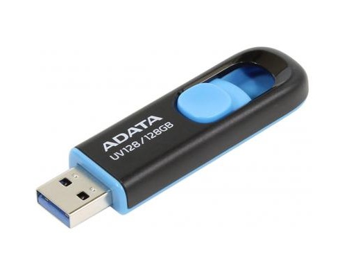USB флеш накопичувач ADATA 128GB UV128 Black/Blue USB 3.1 (AUV128-128G-RBE)