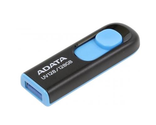USB флеш накопичувач ADATA 128GB UV128 Black/Blue USB 3.1 (AUV128-128G-RBE)