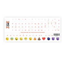 Наклейка на клавіатуру SampleZone прозора, помаранчевий (SZ-N-R)