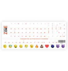 Наклейка на клавіатуру SampleZone прозора, помаранчевий (SZ-N-R)