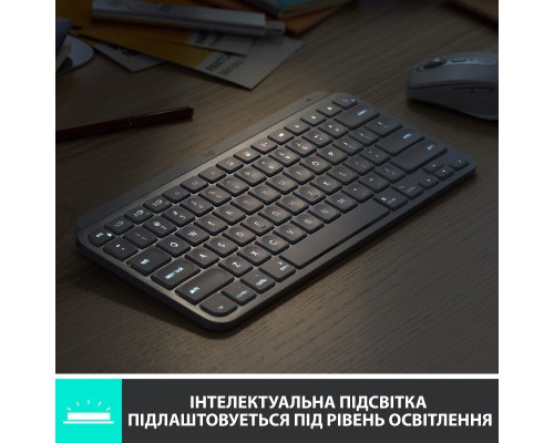 Клавіатура Logitech MX Keys Mini Wireless Illuminated UA Pale Grey (920-010499)