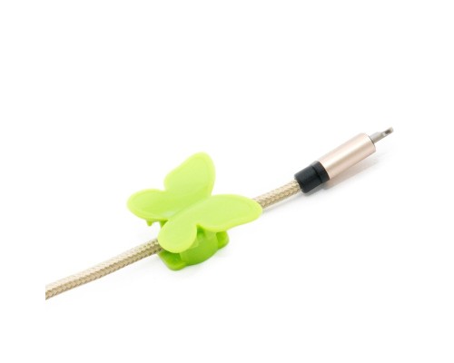 Тримач для кабелю Extradigital CC-948 Cable Clips butterfly, Green (KBC1713)