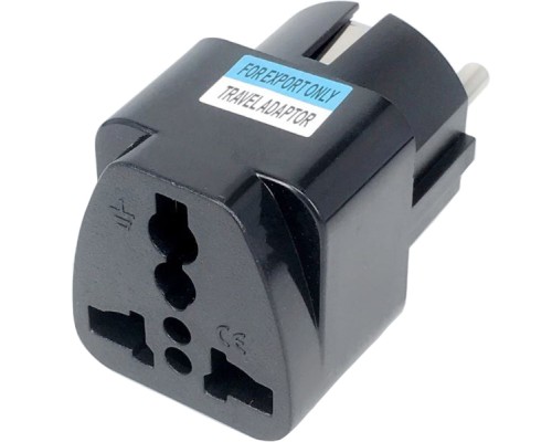 Перехідник US/UK/AU to EU Dynamode (EU Adapter black)