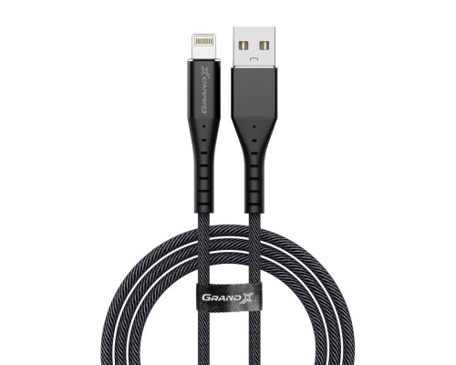 Дата кабель USB 2.0 AM to Lightning 1.2m FL-12B Grand-X (FL-12B)