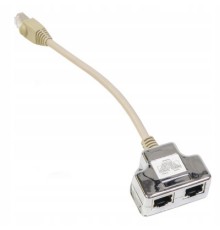 Розгалужувач витої пари, UTP, cat.5e, 1*Male/RJ45-2*Femail/RJ45 Hypernet (YT4-U2-U2)