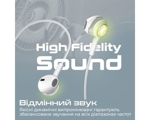 Навушники Promate LumiBuds-C Silver (lumibuds-c.silver)