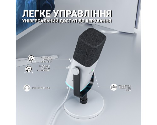 Мікрофон Fifine AM8W USB/XLR White (AM8W)