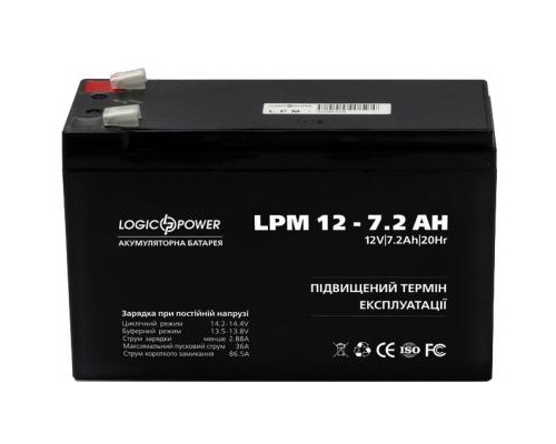 Батарея до ДБЖ LogicPower LPM 12В 7.2 Ач (3863)