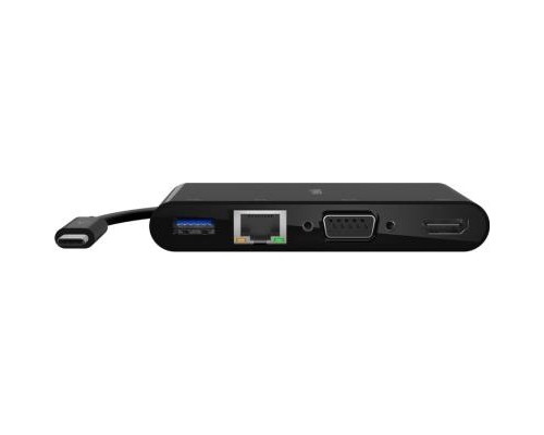 Концентратор Belkin USB-C - Ethernet, HDMI, VGA, USB-A, 100W PD, black (AVC004BTBK)