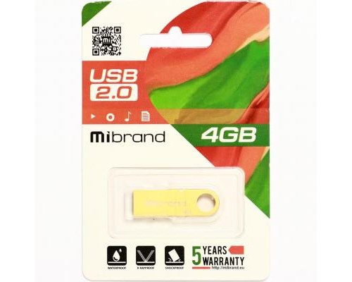 USB флеш накопичувач Mibrand 4GB Puma Gold USB 2.0 (MI2.0/PU4U1G)