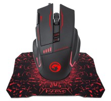 Мишка Marvo G909L USB з ігровою поверхнею G1 Black (G909L+G1)