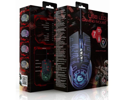 Мишка Gembird MUSG-RGB-01 USB Black (MUSG-RGB-01)