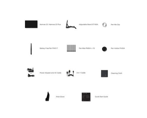 Планшет-монітор Huion Kamvas 22 (GS2201)